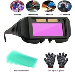 Solar Auto Darkening Welding Glasses Welder Mask Helmet Eyes Goggle For Welding