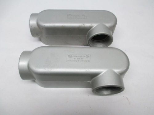 LOT 2 NEW CROUSE HINDS LR 69 CONDUIT BODY ALUMINUM 2IN NPT D306139