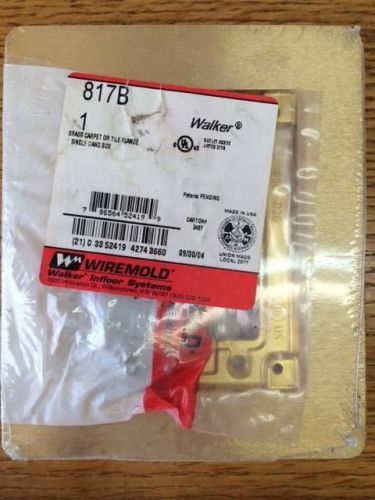 NEW Wiremold Brass Carpet or Tile Flange Single Gang Box 817B