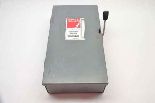 Federal pioneeer 86322 enclosed 60a amp 120/240v-ac 2p disconnect switch b389785 for sale