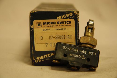 Honeywell bz-2rq81-a2 micro limit switch 15a 125 250 480 vac new box of 10 for sale