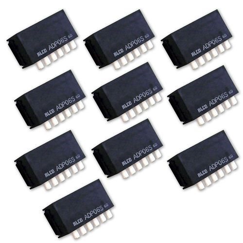 Alco Lot of 10 Switch DIP 6 POS SFMT Model ADP06S