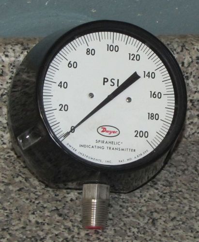 DWYER SPIRAHELIC PRESSURE GAGE SERIES 7116B-G200 0-200PSI