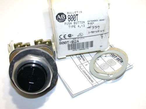 NEW ALLEN BRADLEY BLACK EXTENDED  HEAD PUSHBUTTON 800T-B2A