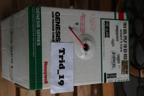 NEW HONEYWELL GENESIS 18/4 SOLID FPLP (PLENUM) FIRE ALARM WIRE 1000FT