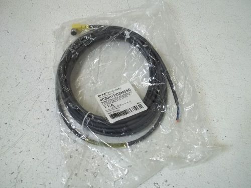 BRAD CONNECTIVITY 403001B03M050 3-P FEMALE 90 DEGREE CORDSET*NEW IN FACTORY BAG*