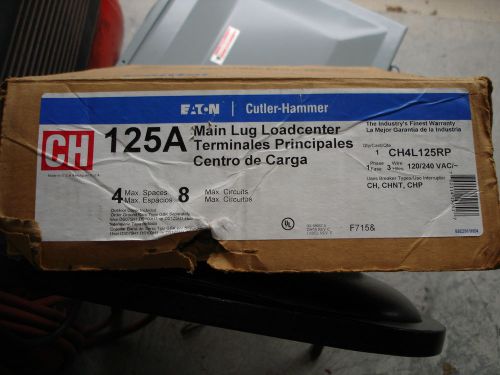 Cutler Hammer CH4L125RP Loadcenter 1phase 3W 120/240V 125A Main Lug Nema 3R -NEW