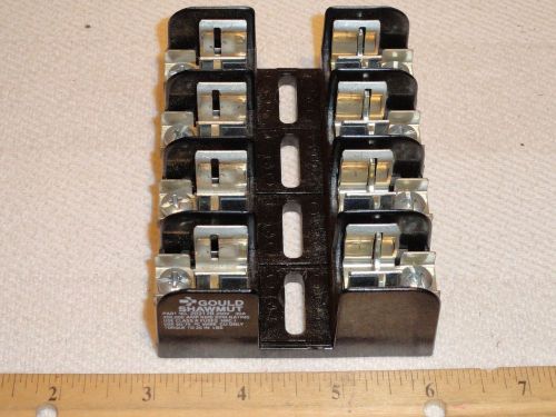 Gould shawmut 20317r fuse holder block 30 amps 250 volts 2 pole class r fuses for sale