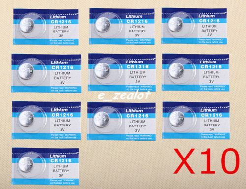 10PCS CR1216 3V Li Battery Coin batteries watch batteries  Button batteries