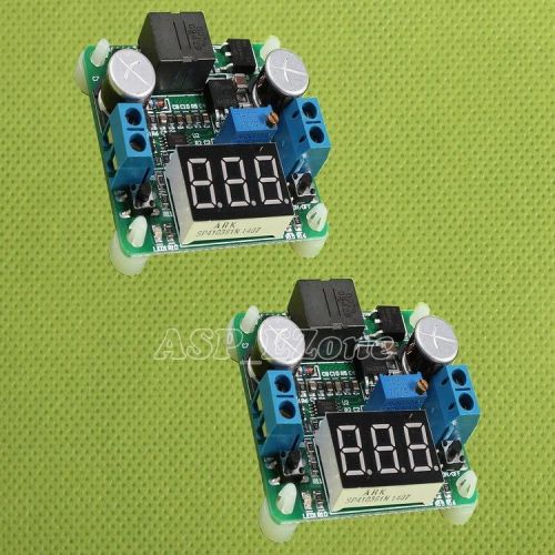 2pcs dc-dc adjustable buck boost voltage converter voltmeter display 5-25v for sale