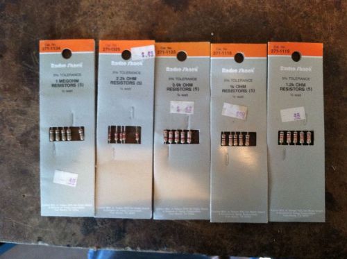 RadioShack Resistors 1mo,2.2k,3.9k,1k,1.2k NEW