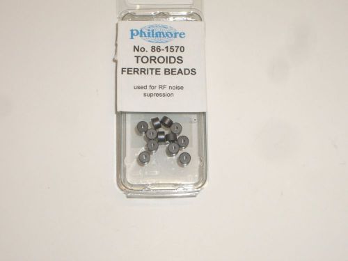 PHILMORE 86-1570 DOZEN FERRITE TOROID BEADS FOR 20AWG WIRE 12PCS