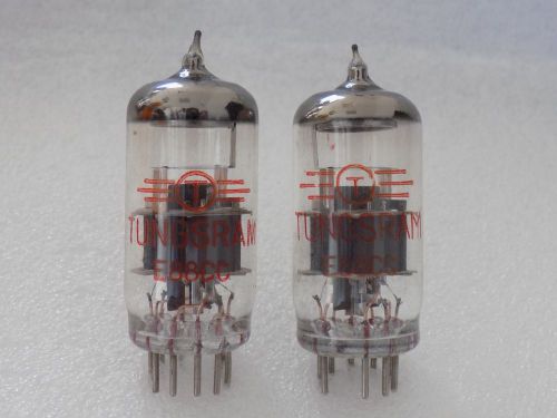 2x Tungsram E88CC Red Label Print S.Q. TUBE Special Quality Triode Same Codes