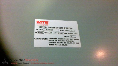 MTE RL-08013 SERIES RL, LINE REACTOR, 80A, 0.700MH, 3PH, N1, NEW*