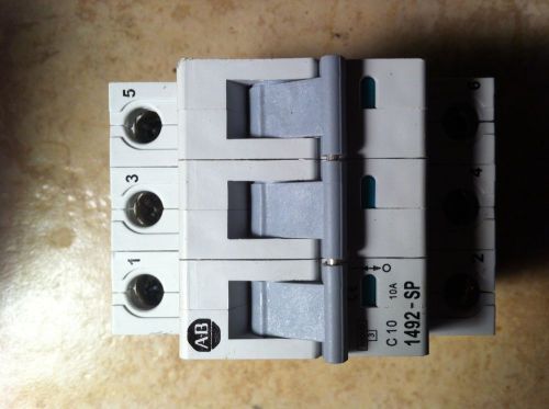 Allen-Bradley 1492-SP3C100 Miniature Modular Circuit Breaker,3-Pole,Trip Curve C