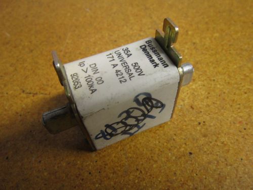 Bussman 35a 500v universal fuse 171 a 4212 din 00 ip 100ka for sale