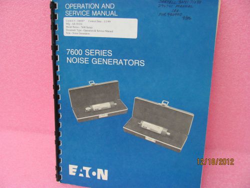 AIL 7600 Noise Generators Operation and Service Manual
