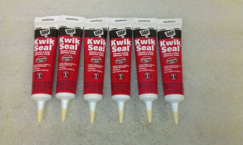 New dap 18039 kwik seal plus 5.5 oz. kitchen and bath adhesive caulk case of 6 for sale