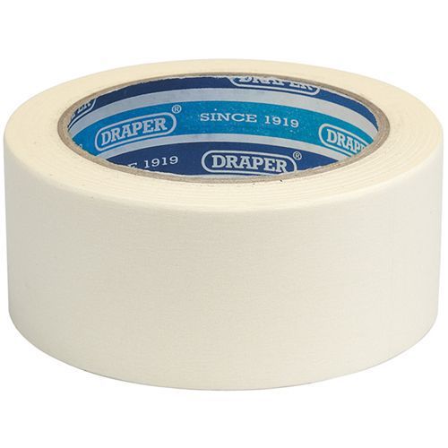 Draper 63480 50M X 50Mm High Grade Masking Tape Roll Decorating Drilling DIY