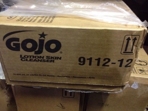 NEW~GOJO #9112~(CASE)12 BAGS-UNSCENTED LIQUID HAND SOAP~27 FL OZ~BAG-IN-BOX