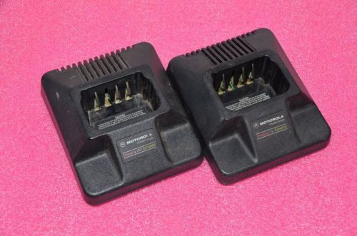 Lot of 2x motorola htn9042a charger gp350 gp300 p1225 no ac adapter for sale