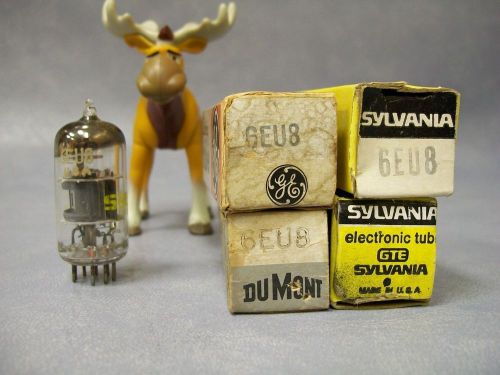 6EU8 Vacuum Tubes  Lot of 4  Dumont / GE / Sylvania