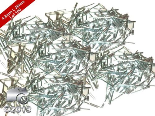 100 Pcs Hi Quality (Dia 4.8MMX38MM)Standard Open Dome Aluminum Blind Pop Rivets