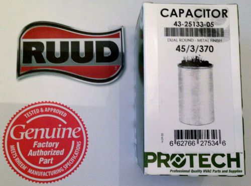 Rheem Ruud Protech Capacitor 45/3 uf 370vac 43-25133-05