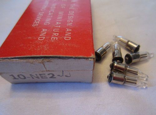 Box of 6 Chicago Miniature No. CM NE2-J CMNE2J Neon Glow Lamps Light Bulbs