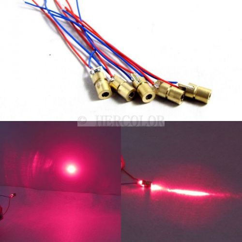 10pcs mini 650nm 6mm 3V 5mW Laser Dot Diode Module Head WL Red