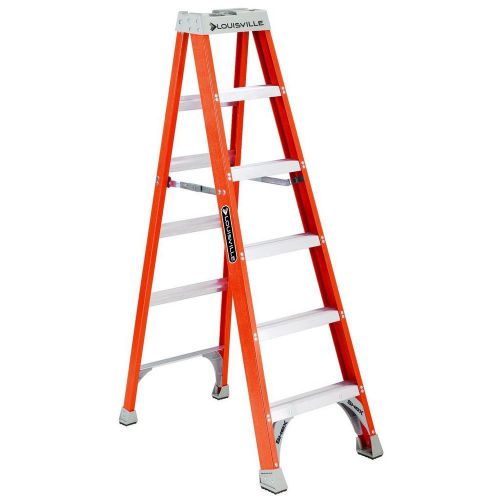 Louisville 6-Foot Step Ladder - Heavy-Duty Fiberglass Type IA 300-Lb. Duty