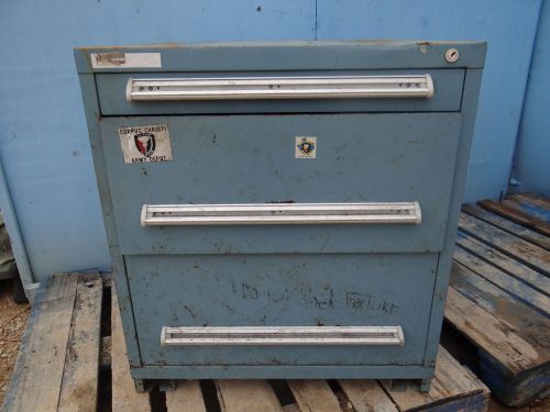 LISTA VIDMAR BLUE 3 DRAWER TOOL CABINET BOX STORAGE MACHINIST MECHANIC CHEST