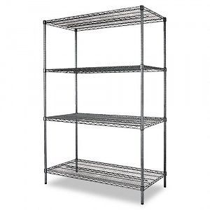 Black Wire Cart Shelving 24&#034;D.X72 W. X 63&#034;H