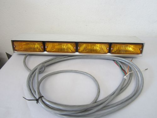 Whelen 500 series 4 amber light, light bar, traffic advisor control bar aluminum for sale