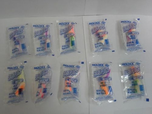 6604 - Brand New 100 pairs - Moldex 6604 Sparkplugs Earplugs Uncorded NRR 33