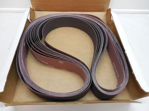 NORTON NORLOK R228 2&#034; x 72&#034; SANDING BELTS 80-GRIT #21320 QTY-10 NOS