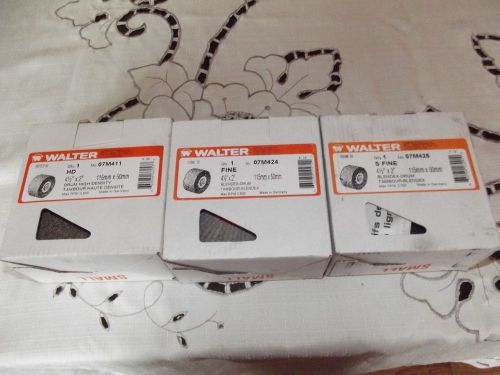 LOT OF 3  WALTER LINE FINISHING ABRASIVES  (1)07M425 , (1)07M411 , (1)07M424