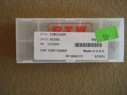 RTW TCMT-21.52-DF CARBIDE INSERTS   RC3503 10 pcs  lot