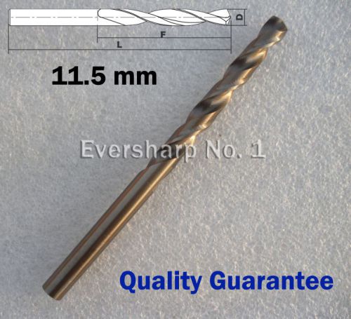 Lot 1pcs Cobalt Drill Bit M35 HSS Twist Drill 11.5mm(.4528&#034;) For Stainless Steel