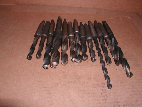 13pc Assortment Morse Taper #2 Drill Bits 13/32&#034; thru 29/32&#034; MT2 2MT