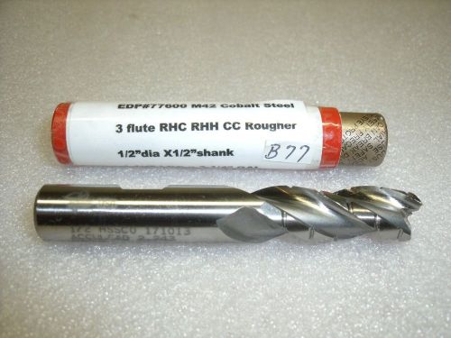 1/2 X 1/2 x 1-1/4 x 3-1/4 Brubaker M42 3 Flute Truncated Rougher End Mill B77