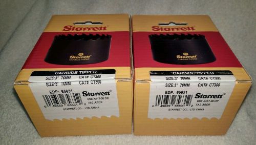 Starrett CT300 3&#034;/76mm Hole Saw, Lot of 2