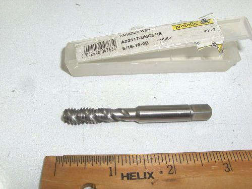 WALTER/PARADUR 5/16-18  3-FLUTE SPIRAL FLUTE  BOTTOM TAP  (1 PC)