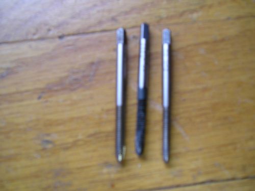 3 (THREE) Spiral Point Plug Taps- 6-32 ,Hardened Steel,