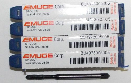 5pc 6-32 Emuge MultiTap Spiral Point