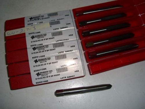 6 pcs BRUBAKER TOOL 5/16&#034;-24 NF Fine Thread H3 2 Flutes Spiral Point Gun Taps