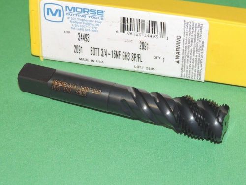 Morse ShearTap 3/4-16 High Performance Spiral Flute Tap GH3 4FL HSS Oxide (USA)