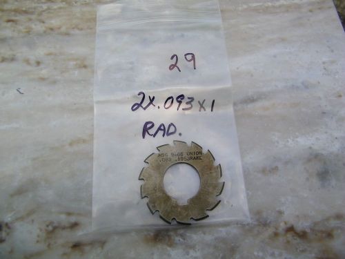 UNION - MILLING CUTTER - USA, 2 X .093 X 1, 14 TEETH- HS