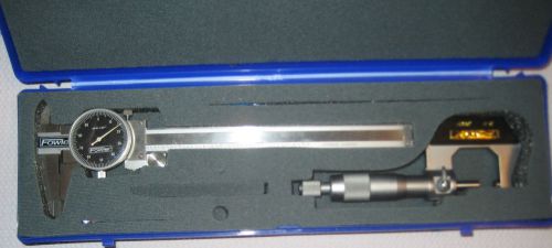 Fowler machinist measuring set micrometer 1&#034; caliper 6&#034; 52-095-018 mitutoyo for sale