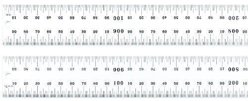 Starrett C635-1000 Spring Tempered Steel Rule W/ Millimeter Graduations, 1000mm